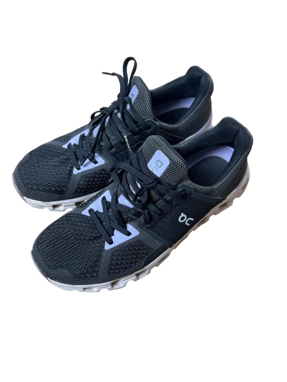 On Running Shoes Womens 9 Black Mesh Lightweight Cushioned Lace Up Sneakers